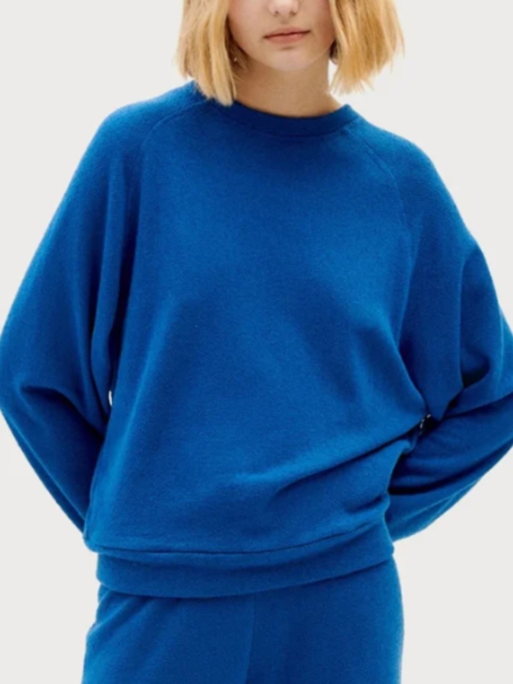 Thinking MU Trash Fontana Sweatshirt Blue Top Size S